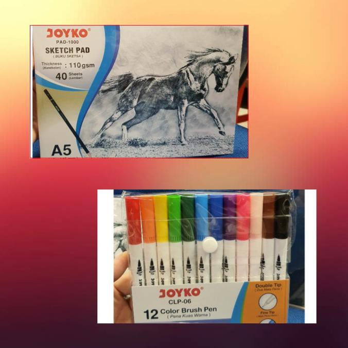 

Produk Unggulan Paket Kado Anak Sketch Book A5 Dan Brush Pen 12 Warna Joyko Menggambar Berkualitas