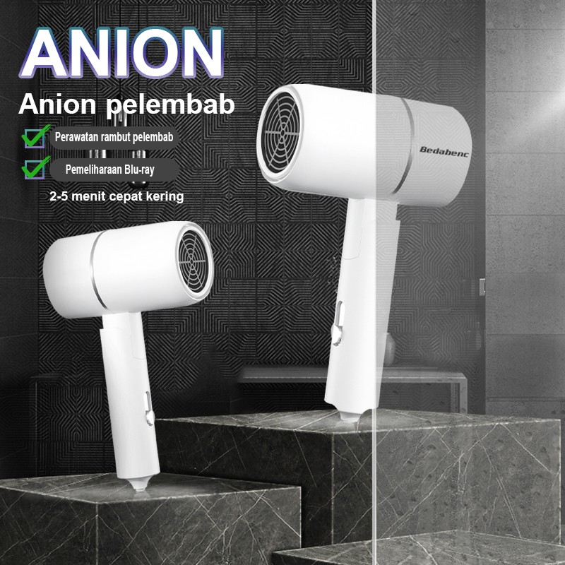 Hair Dryer Negative Lon Portable Pengering Rambut Hair Protection Quick Drying Hairdryer Low Noise