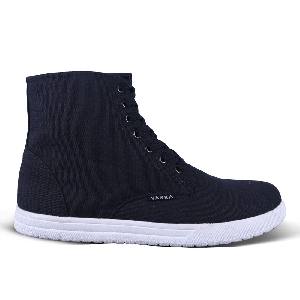 Sepatu Sneakers Pria V 053 Brand Varka Sepatu Boot Murah Berkualitas Warna Hitam