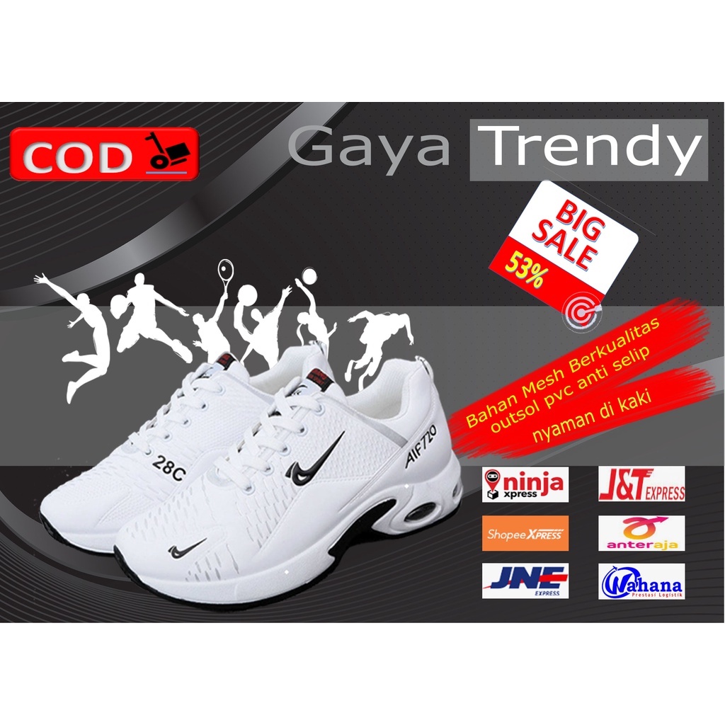 Sepatu Sneakers new product NK720, Running Sport Training Olahraga Lari Terbaru Berkualitas bg-132