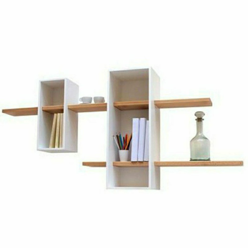 Rak Tv Dvd Foto Pigora Hiasan Piala Piagam Dinding Tembok Wall Shelf Kayu Besi Bunga Modern Buku Qv