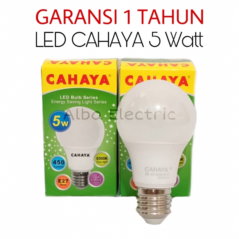 LAMPU LED 5 Watt CAHAYA GARANSI 1 TAHUN LED 5 Watt GARANSI 1 TAHUN LED 5W