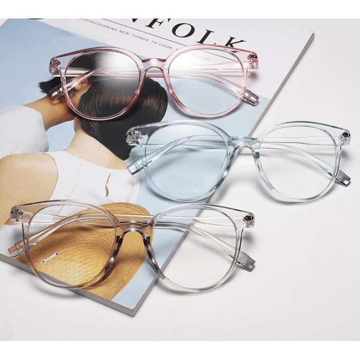 UNIKO.ID - ANTI RADIASI KACAMATA WANITA PRIA FASHION FRAME SUNGLASSES TRANSPARAN WARNA EY002-1