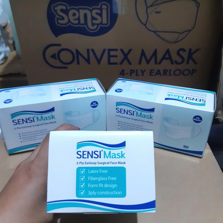 READY STOK MASKER SENSI 3PLY EARLOOP ISI 50PCS