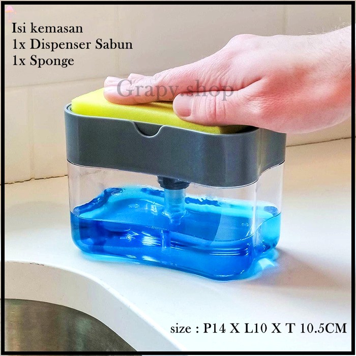 dispenser sabun / dispenser sabun cuci piring / sponge / sponge cuci piring / sabun cuci piring