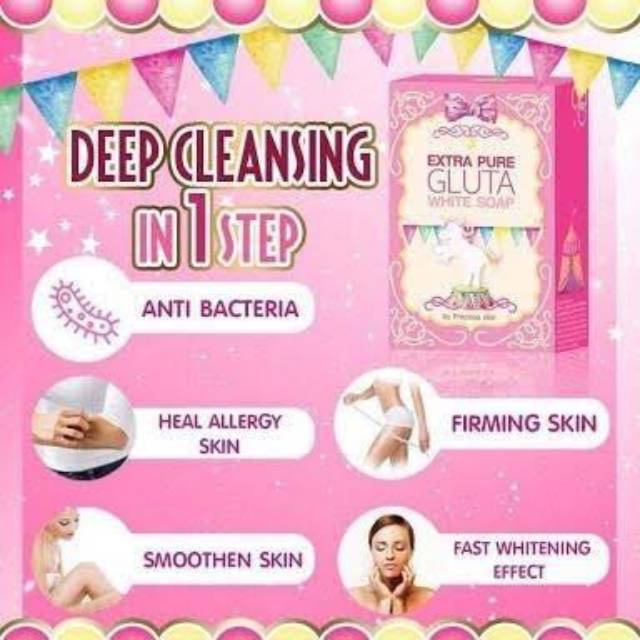 Precious Skin Extra Pure Gluta Whitening Body &amp; Face Soap / Sabun Pemutih / Sabun Instan Putih 80g