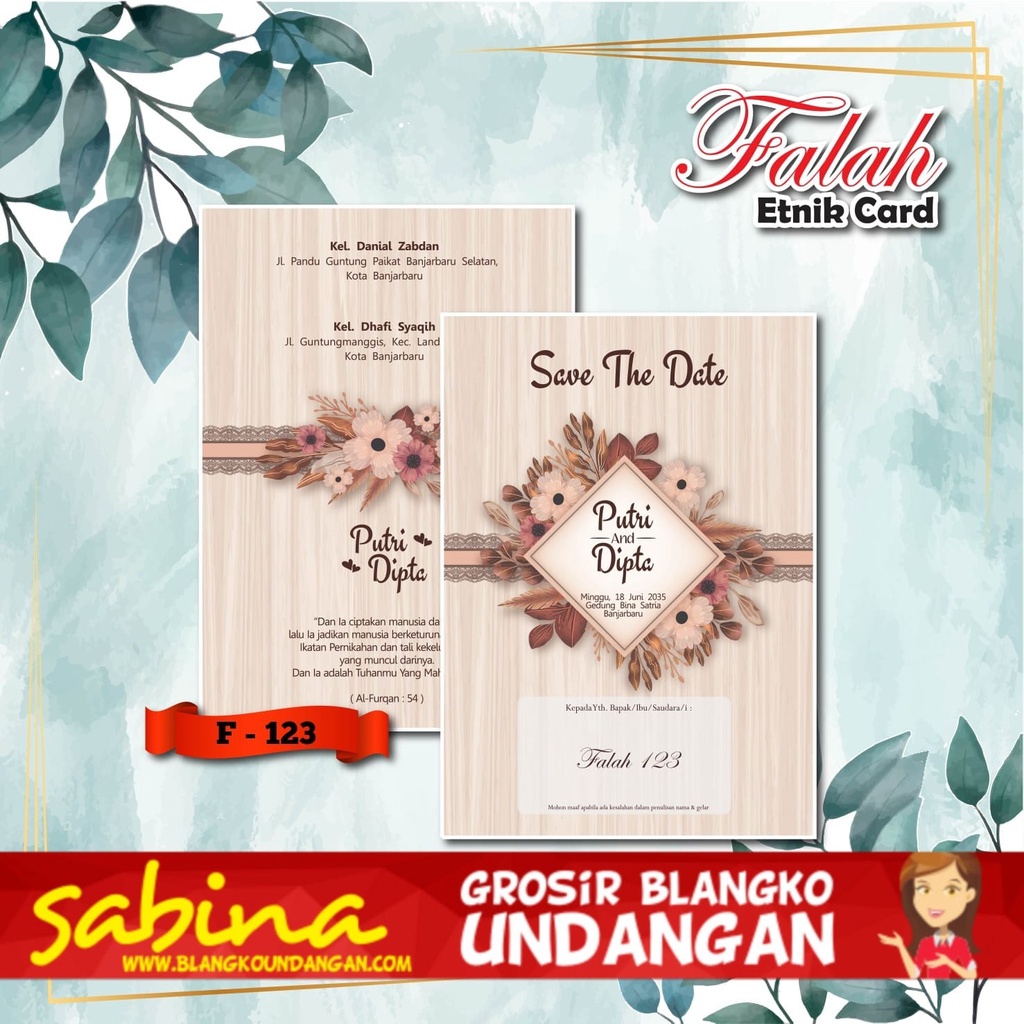 BLANGKO UNDANGAN FALAH 123 | SABINA UNDANGAN