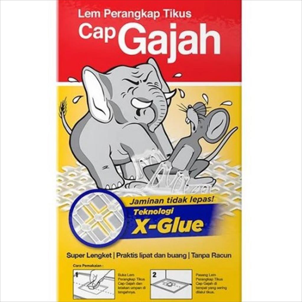 Lem Tikus Cap Gajah Trap Papan X-Glue / X Glue 70 Gram 70 Gr Original