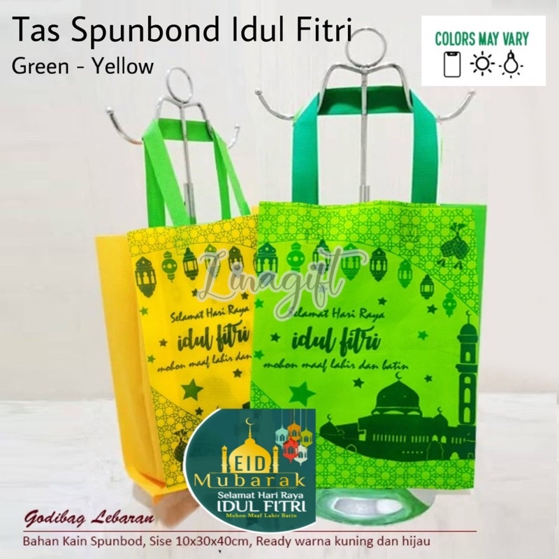 SHOPPING BAG - TAS SPUNBON LEBARAN / SUVENIR KAIN IDUL FITRI / GOODIE BAG HADIAH SOUVENIR / HAMPERS PARSEL PARCEL