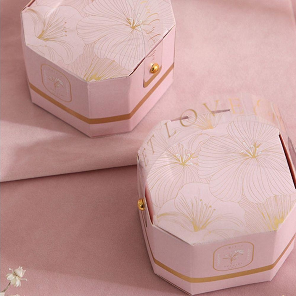 [Elegan] Candy Box Fresh European Style Packing Octagonal Perlengkapan Pesta Nikmat Pernikahan Romantis