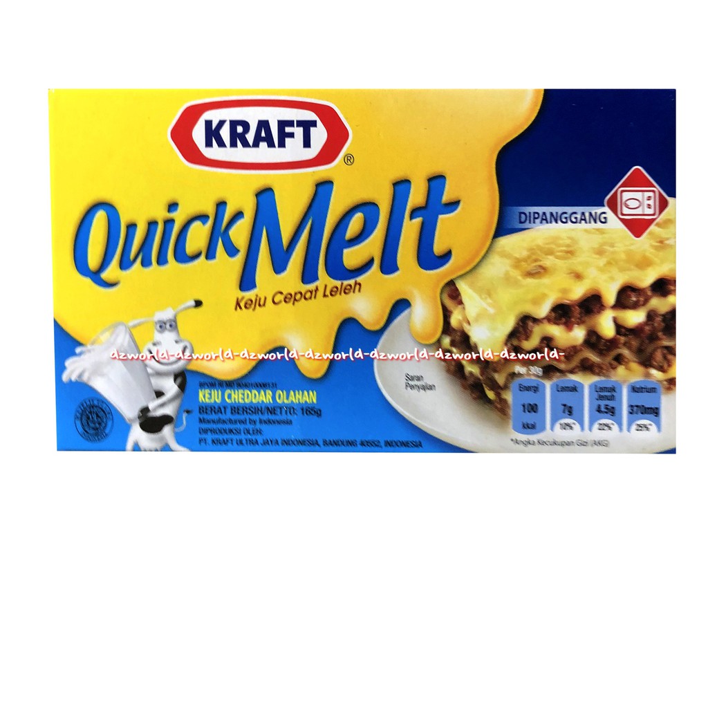 

Kraft Quick Melt Keju Cepat Leleh 165gr Cheese Chedar Kraft