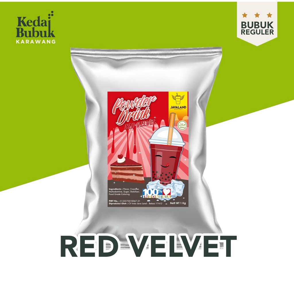 

rasa red velvet Bubuk kiloan Bubble Powder Drink Original Javaland 1kg