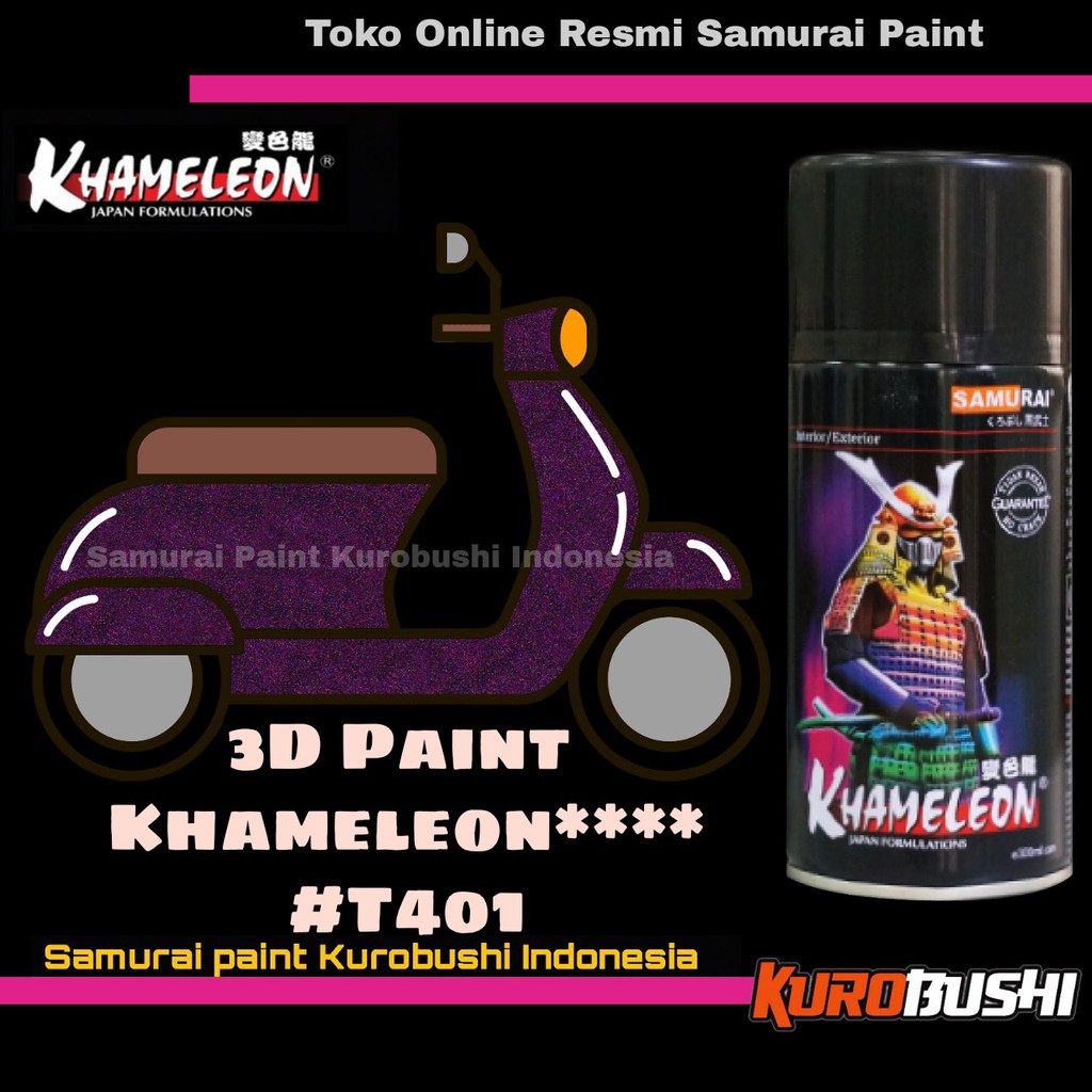 Samurai Paint 3D PAIN KHAMELEON PURPLE T401 Bunglon Warna Ungu Cat Semprot Aerosol Samurai