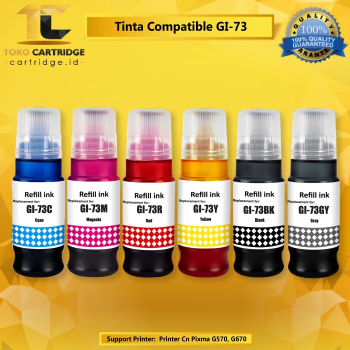 Tinta Compatible GI-73 GI73 GI 73 gi73 Printer Cn Pixma G570 G670 Dye Ink