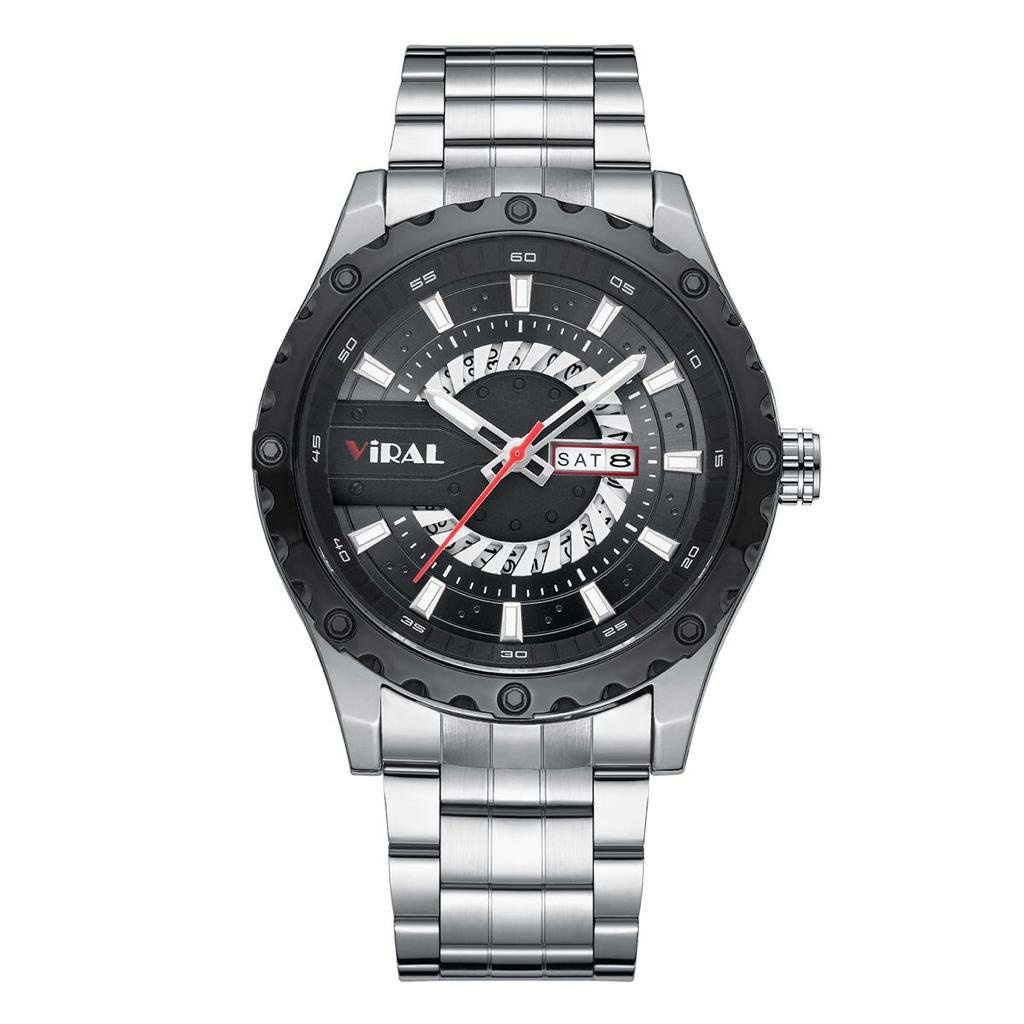 [DG] JAM TANGAN PRIA KASUAL STAINLESS STEEL VIRAL ORIGINAL V-8609 TAHAN AIR