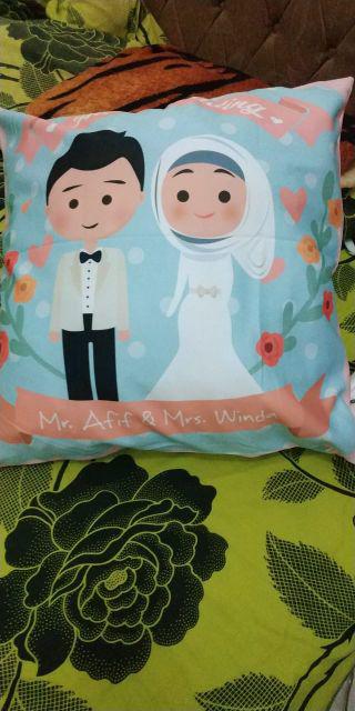 Bantal Custom Wedding Hijab Mewah