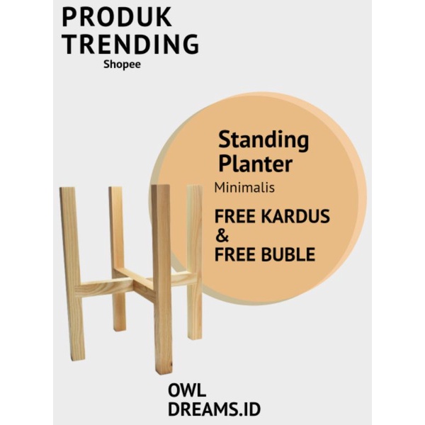 STANDING POT KAYU / TEMPAT POT KAYU / STAND POT KAYU