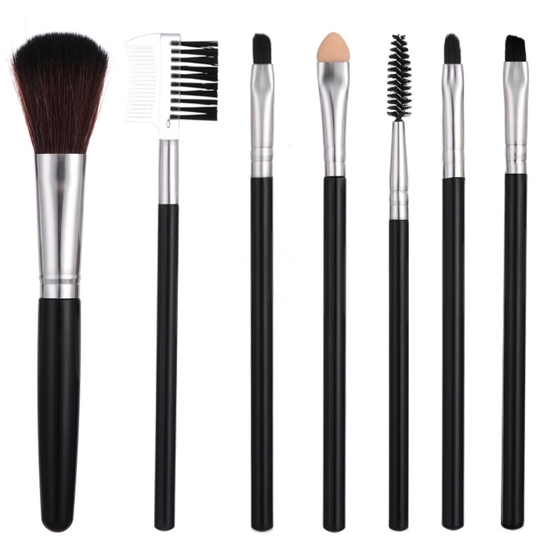 Set Kuas Brush Make Up 7pcs Mini Brush Eyeshadow Alis Blush On