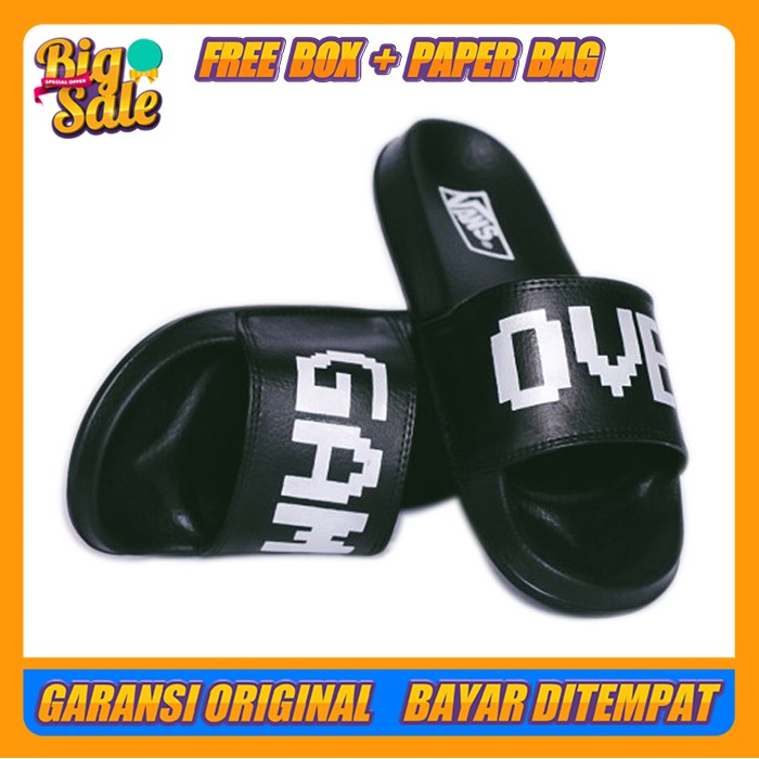 SANDAL PRIA SANDAL SLOP FLIP FLOP PRIA SANDAL COWOK IMPORT PREMIUM VANS GAME OVER HITAM LIST PUTIH