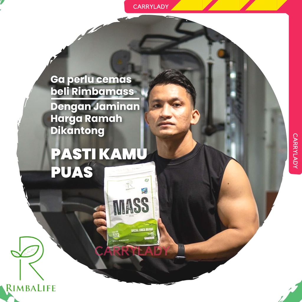 RIMBALIFE RIMBA MASS 5 LBS RIMBA MASS 2.25 KG GAINER PENAMBAH BERAT BADAN WHEY MASS WHEY PROTEIN