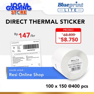 

BLUEPRINT LITE DTS 100x150 x1 Line isi 400 - Direct Thermal Stiker Label Resi Online