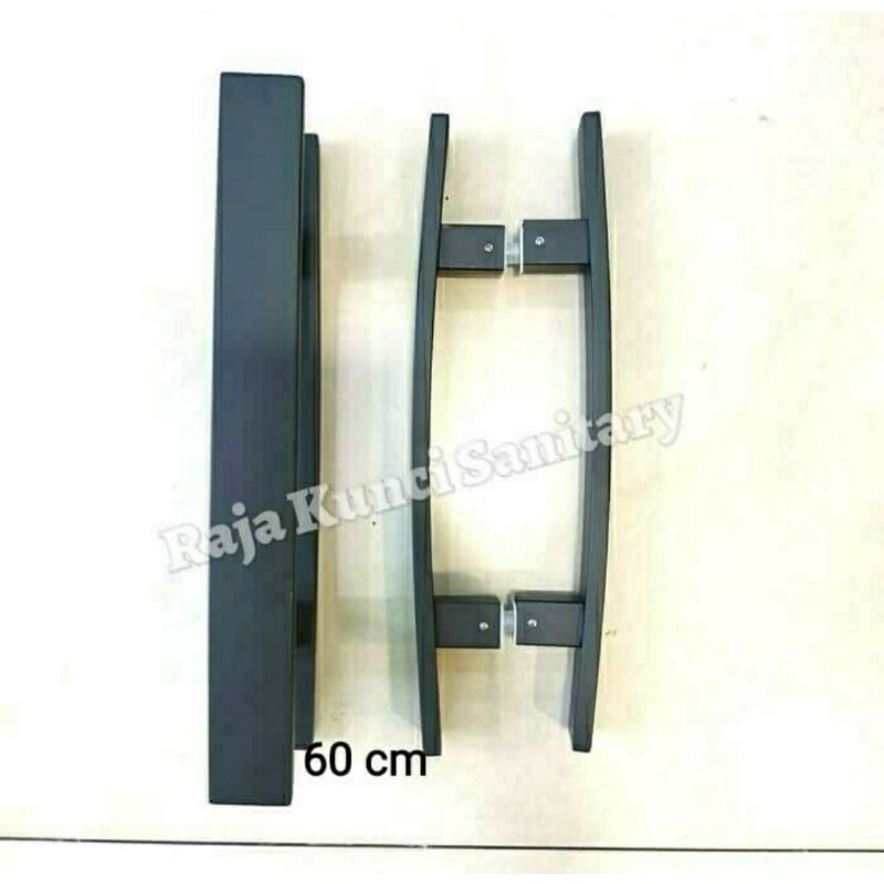 Pull Handle Starck Hitam 212-60cm Matt Black/Gagang Pintu/Tarikan Pintu Stainless