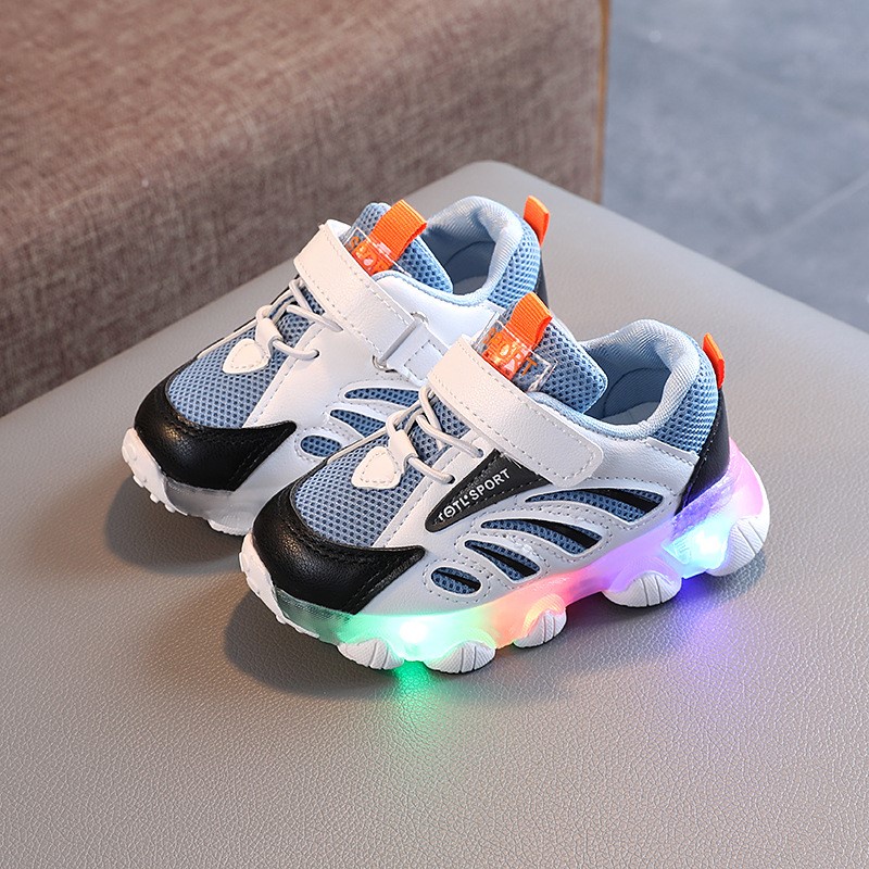 NEW!!Sepatu Sneakers Anak Perempuan/Laki-laki LED model sport import