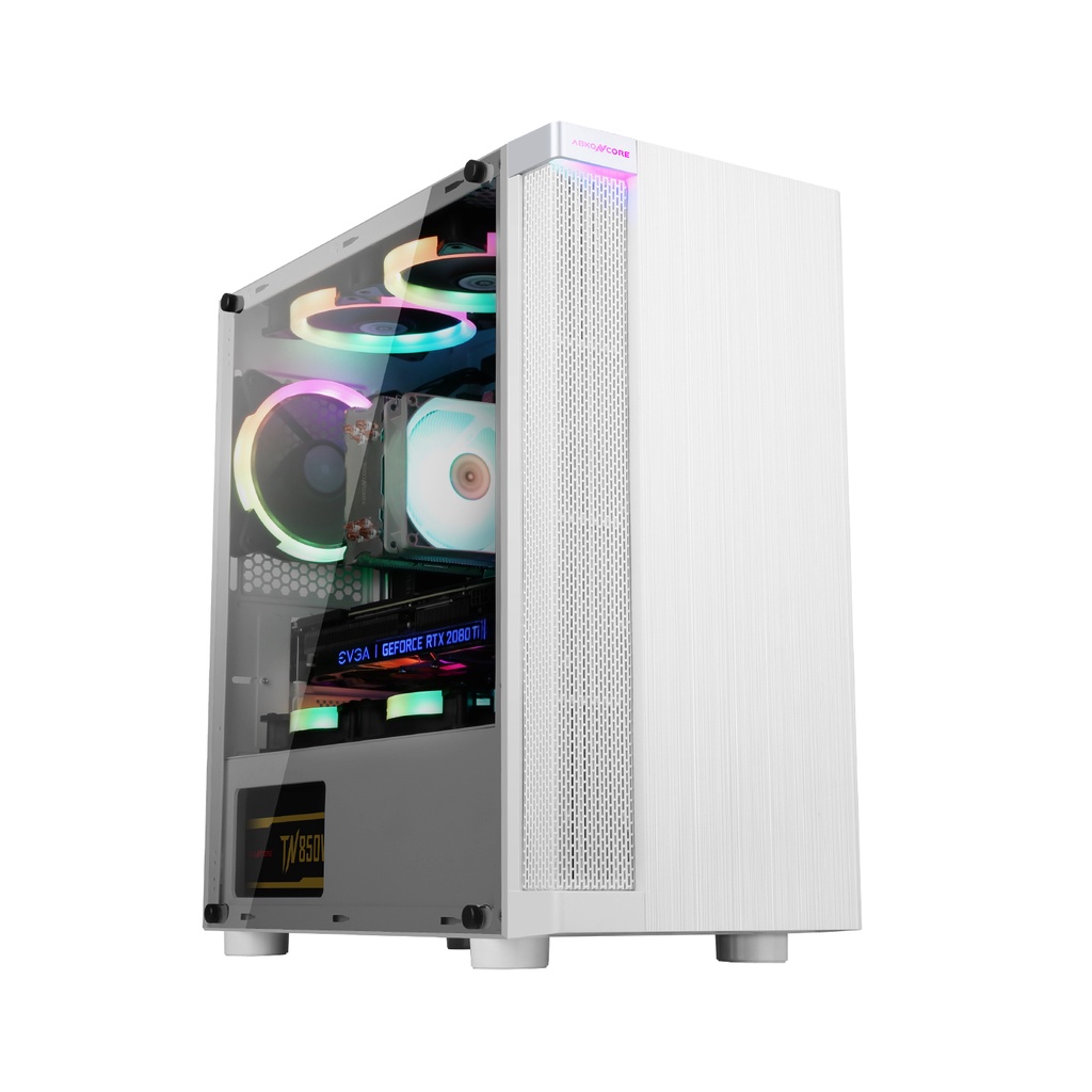 Case Abkoncore Cronos C450M White (1 Fan) Casing Komputer Putih 450M