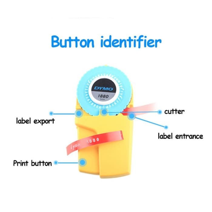 DYMO 1880 MANUAL LABEL MAKER EMBOSS PLASTICK PVC