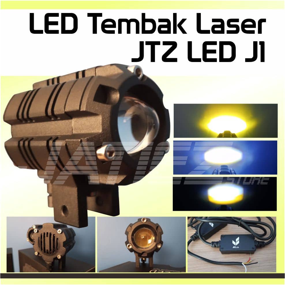 Lampu Tembak JTZ J1 LED 20W - Led Sorot Laser Gun 2 Warna High Low