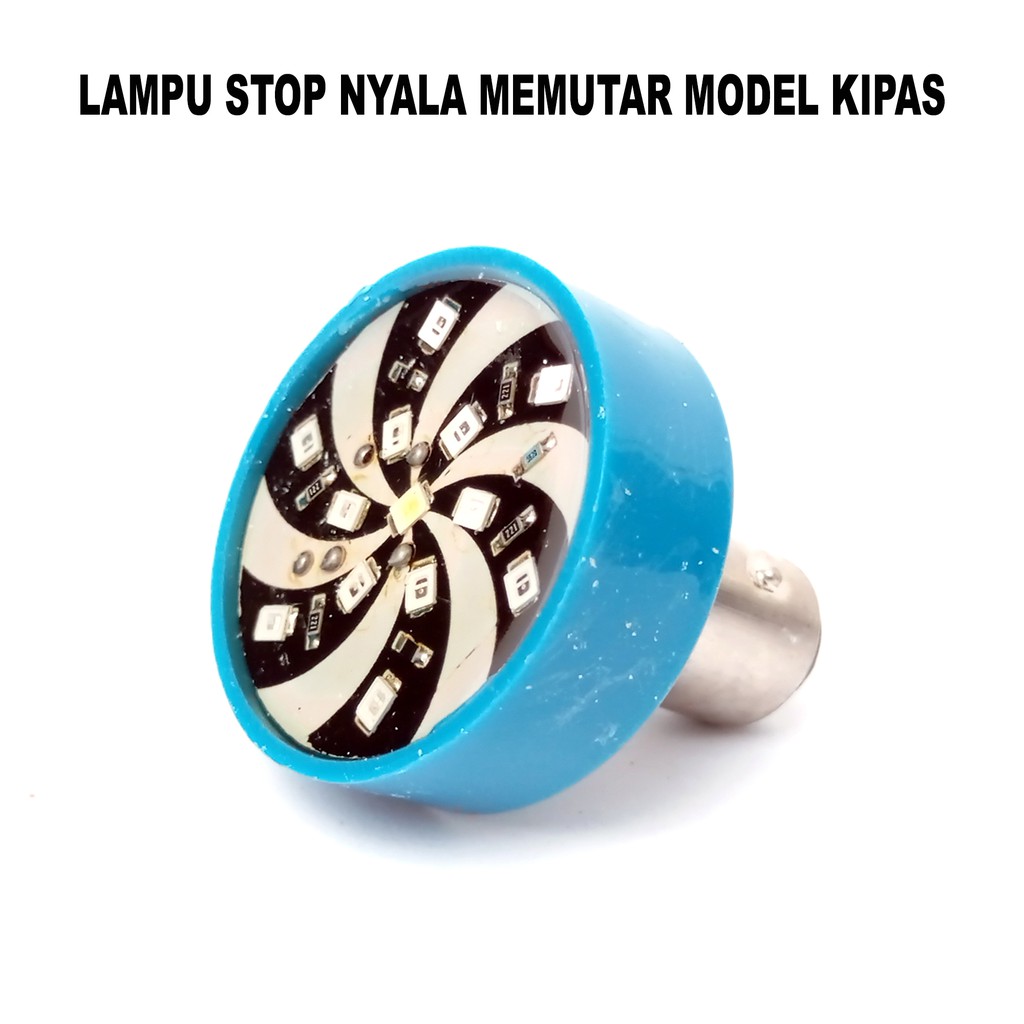 Lampu rem Belakang LED Warna-Warni Model nyala Putar / lampu Stop Kipas