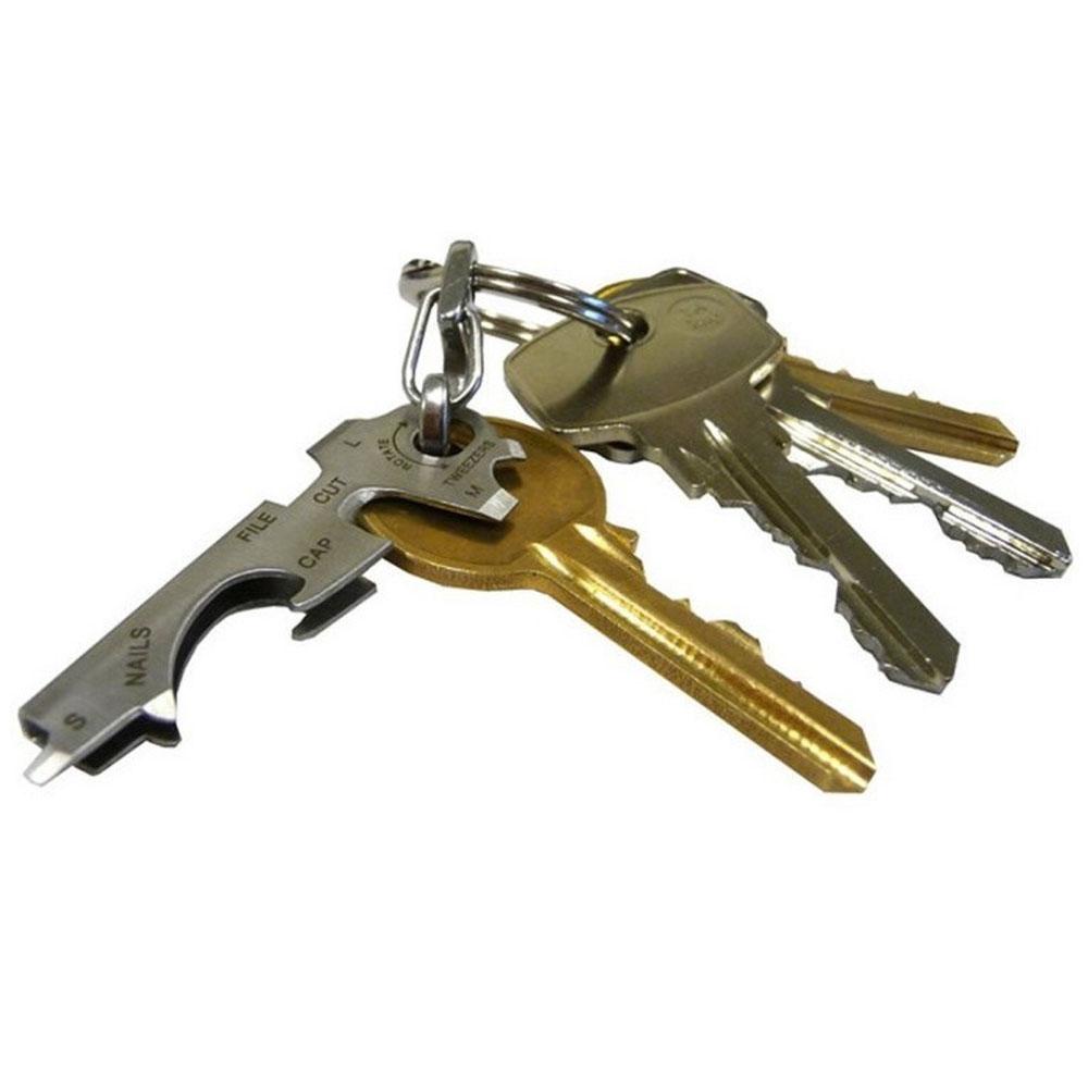 Lanfy Pocket Tool Gadget 8in1 Obeng Pinset Carabiner Gantungan Kunci Camping Outdoor