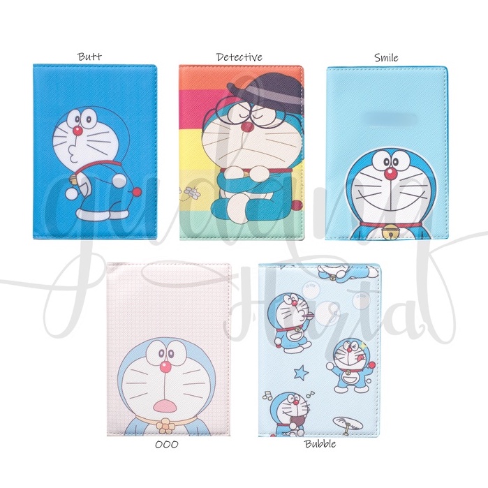 Passport Cover Paspor Sarung Case Kulit Karakter Kucing Biru Lucu Unik GH 313310