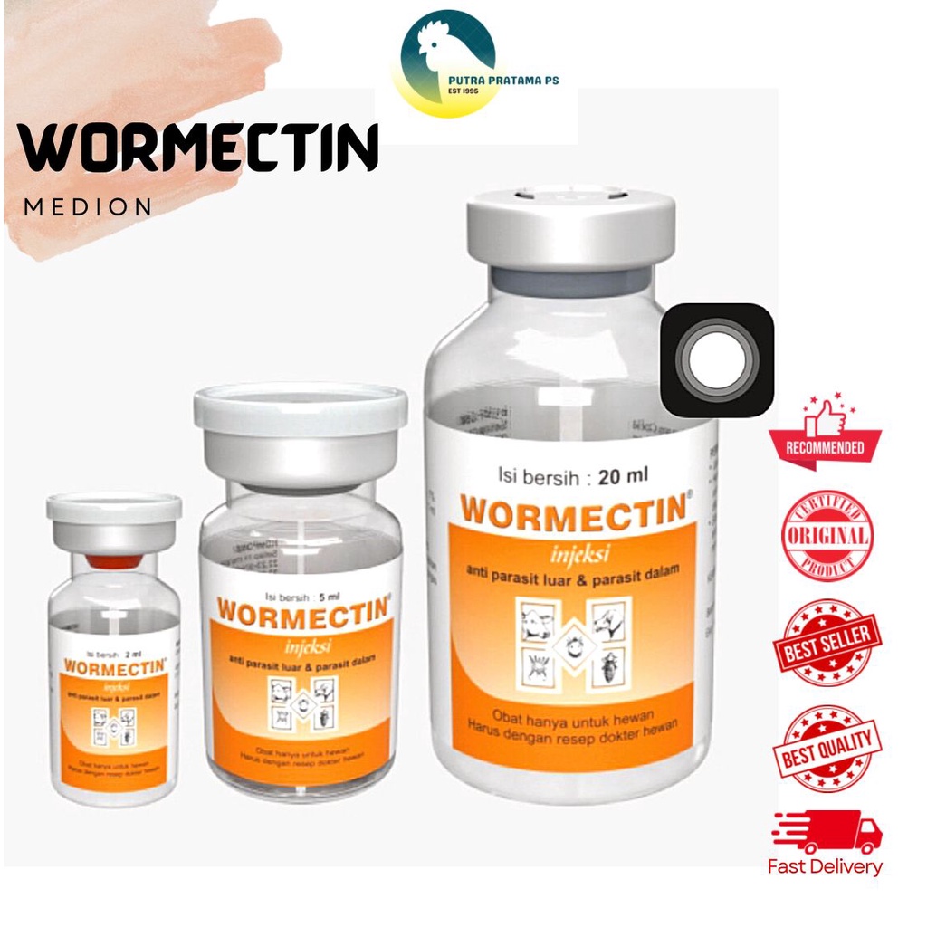 Jual WORMECTIN MEDION - Obat Cacing Hati, kutu, caplak, tungau dan ...