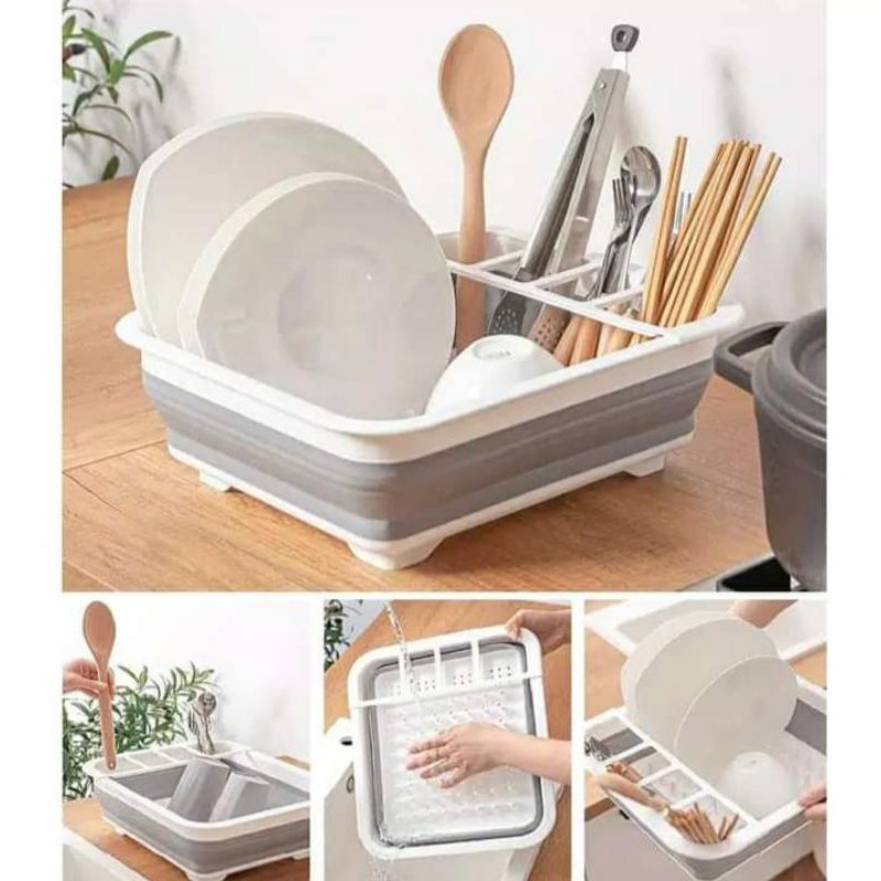 Rak Piring Lipat Multifungsi