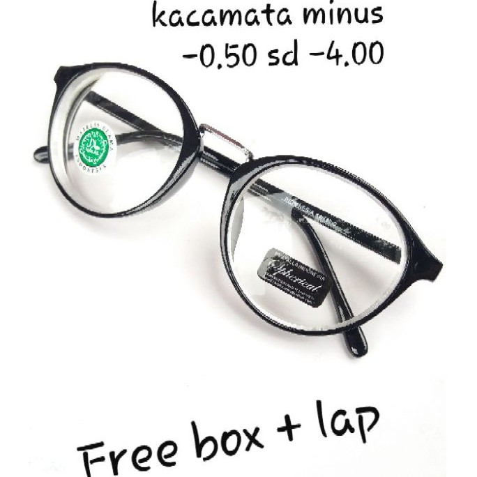 Kacamata Baca Minus Oval -0.50 sd -4.00 Wanita SPH 5010 + BOX