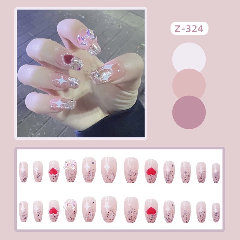 Kuku Palsu 【A87，lem sticker】Nikah kuku Wedding False Nailart Pengantin Tangan