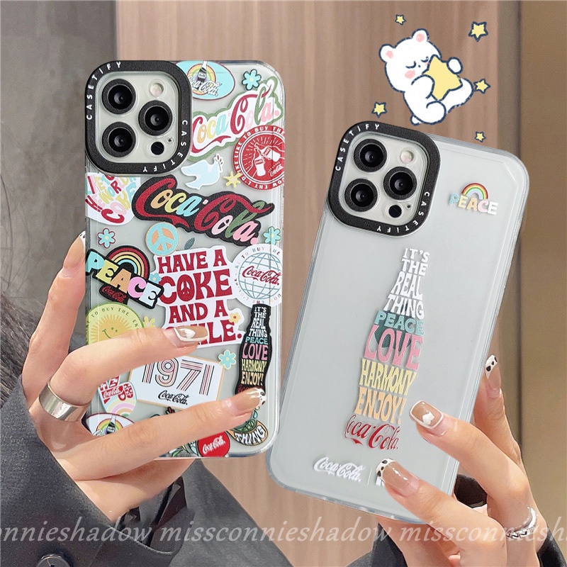 Soft Case Motif Coca Cola Untuk IPhone 7 6 8P 11 13 12 Pro Max X XR XS Max 6S Plus 7 8 SE 2020