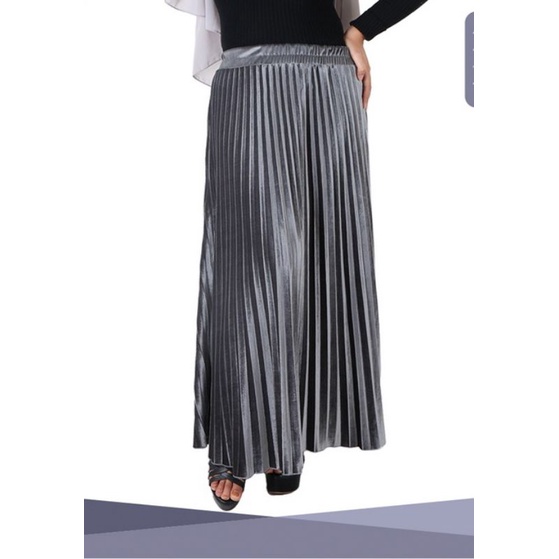 ROK PLISKET BLUDRU PREMIUM IMPORT / VELVET SKIRT / Rok PLISKET BLUDRU PANJANG