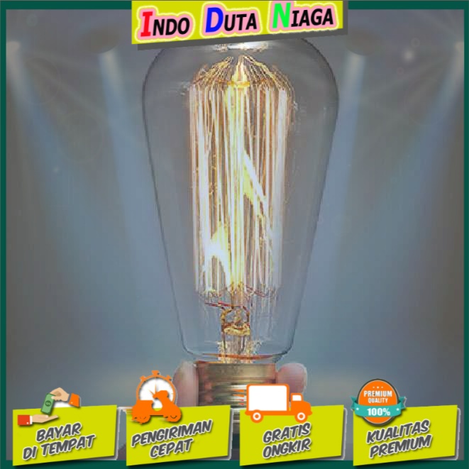 Lampu Pijar Vintage Model Bohlam Edison 60W - ST64