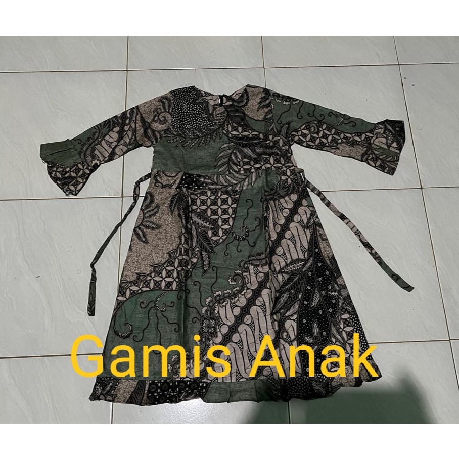 BATIK ANAK 2-15 TAHUN HIJAU SAGE WARDAH