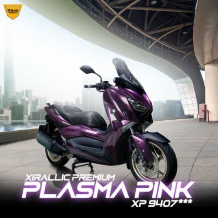 Cat Pilox Semprot Diton Premium XP 9407 Xirallic Plasma Pink 400cc Warna Merah Muda Sepeda Motor Mobil Velg Mesin Bodi