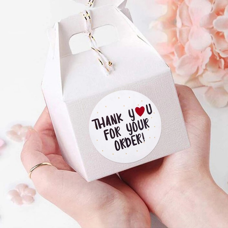 500 Stickers/Roll &quot;Thank You for Your Order&quot; Stickers/ Envelope Thank You Stationery Sticker Stickers/ Packaging Seal Round Labels/ Stores Gift Sealing Sticker
