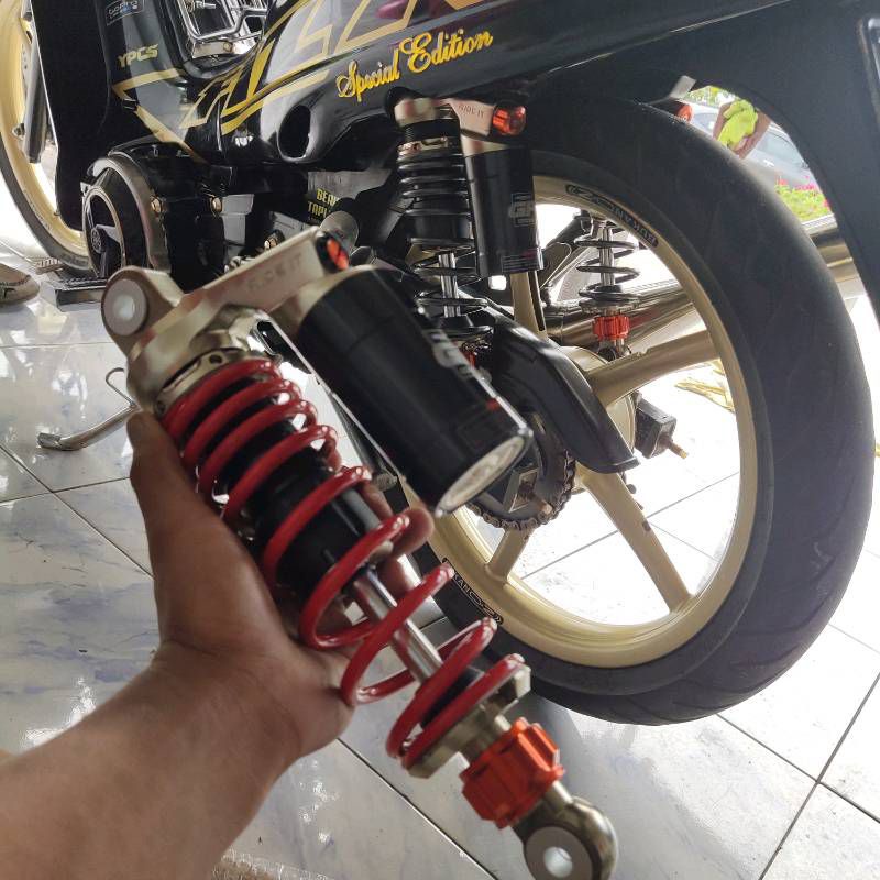 shock ride it gp pro 299 280/320mm click rebound(terbaru) vega,jupiter z/z1,fiz r,rx king-8