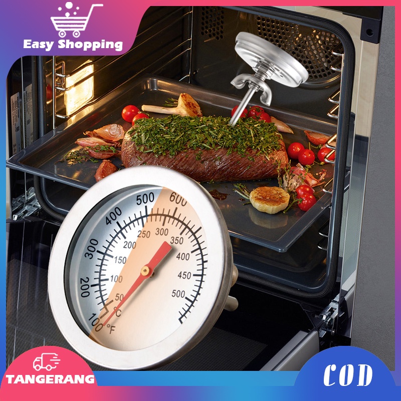 Stainless Oven Thermometer Food Meat Temperature Dial Food Meat Temperature Gauge 50-500 Centigrade Degrees