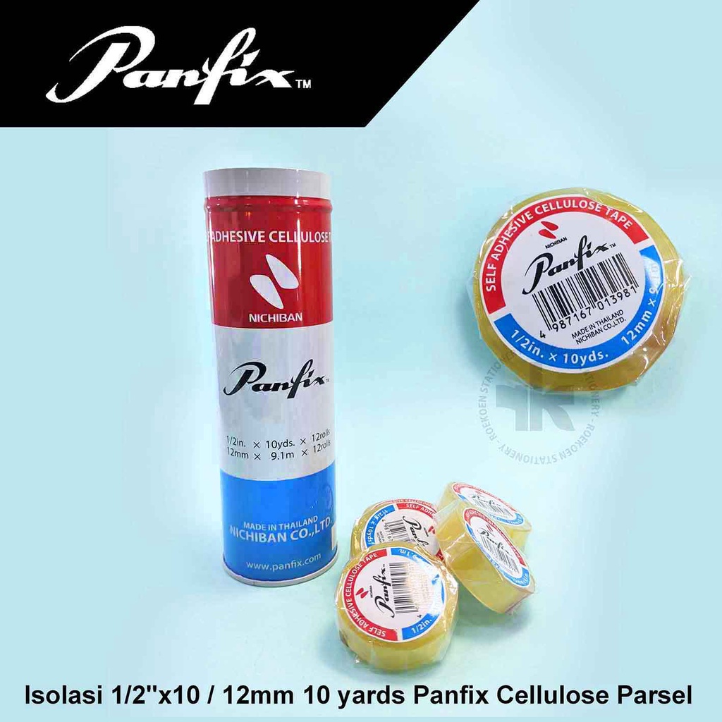 

Panfix Cellulose Isolasi 1/2"x10 / 12mm x 10 yards (Core Kecil) Parcel