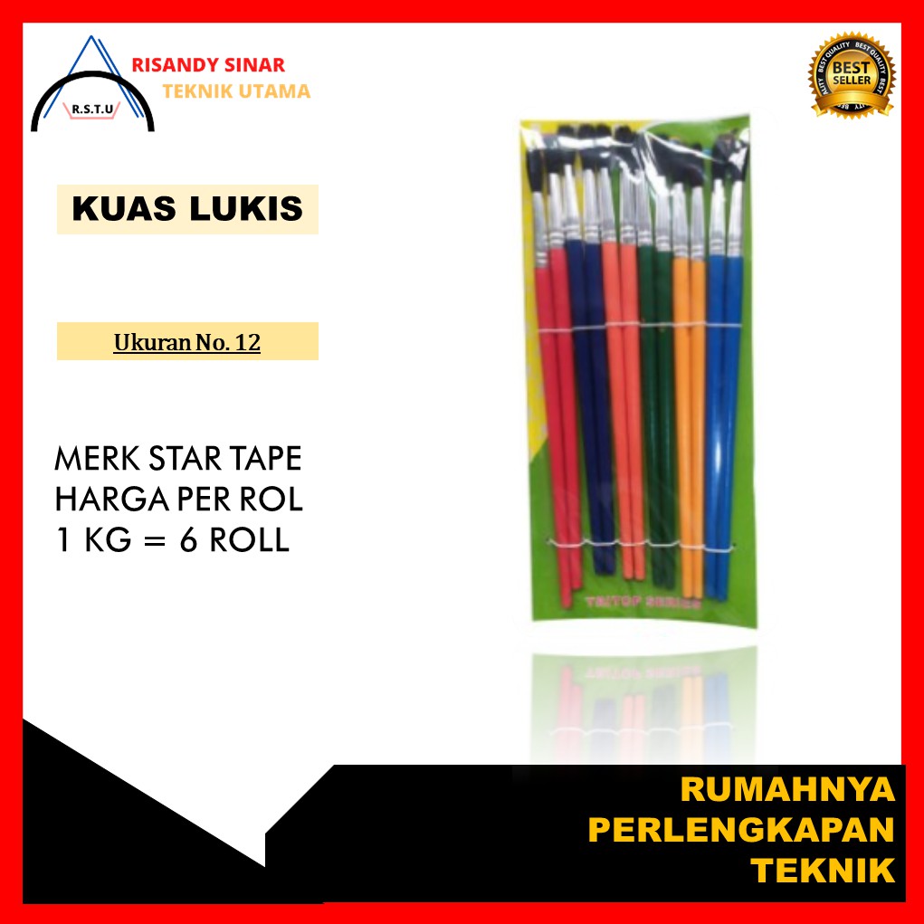 

Kuas Lukis |Kuas Cat Air | Kuas Cat Murah | Kuas Lukis | Kuas Cat Air No. 12