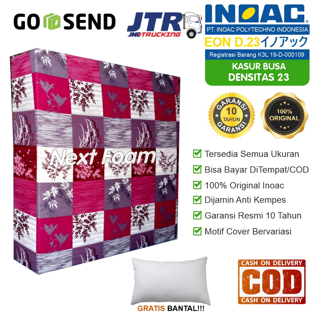 Kasur Busa Inoac EON D23 Semua Ukuran Tebal 20 cm 15 cm 10 cm 5 cm Original Inoac Garansi 10 Tahun Anti Kempes