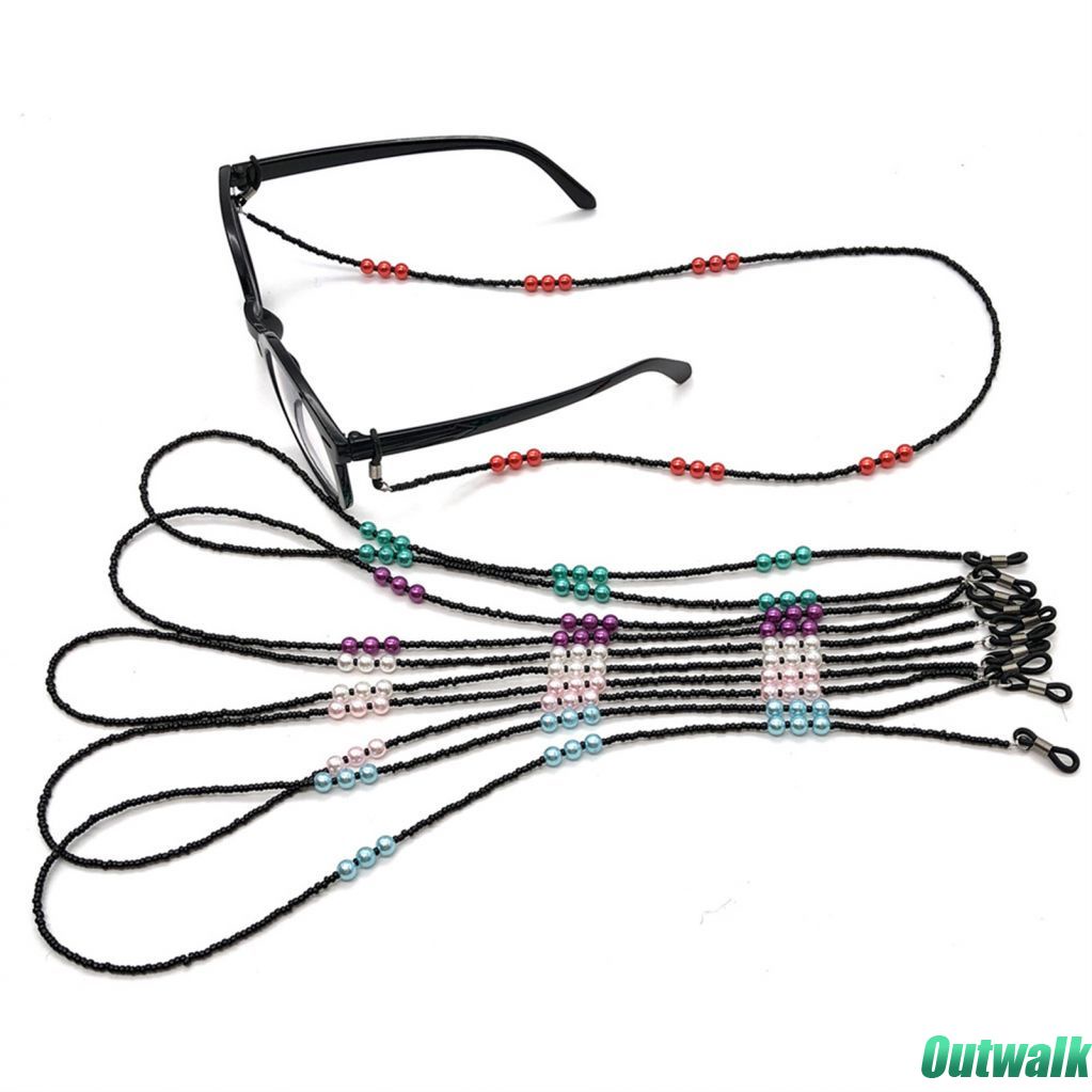 Hand Beaded Glasses Chain Pearl Mask Rope Rice Beaded Glasses Lanyard Mask Extension Strap -OW-