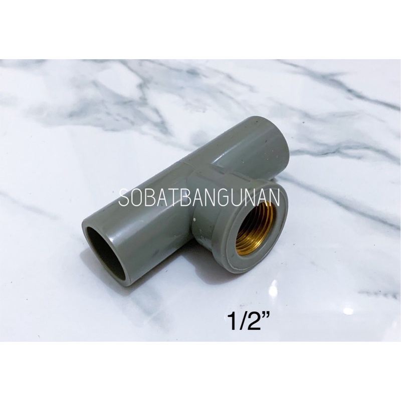 TEE DRAT 1/2” inch KUNINGAN / T Drat Kuningan 1/2” inch